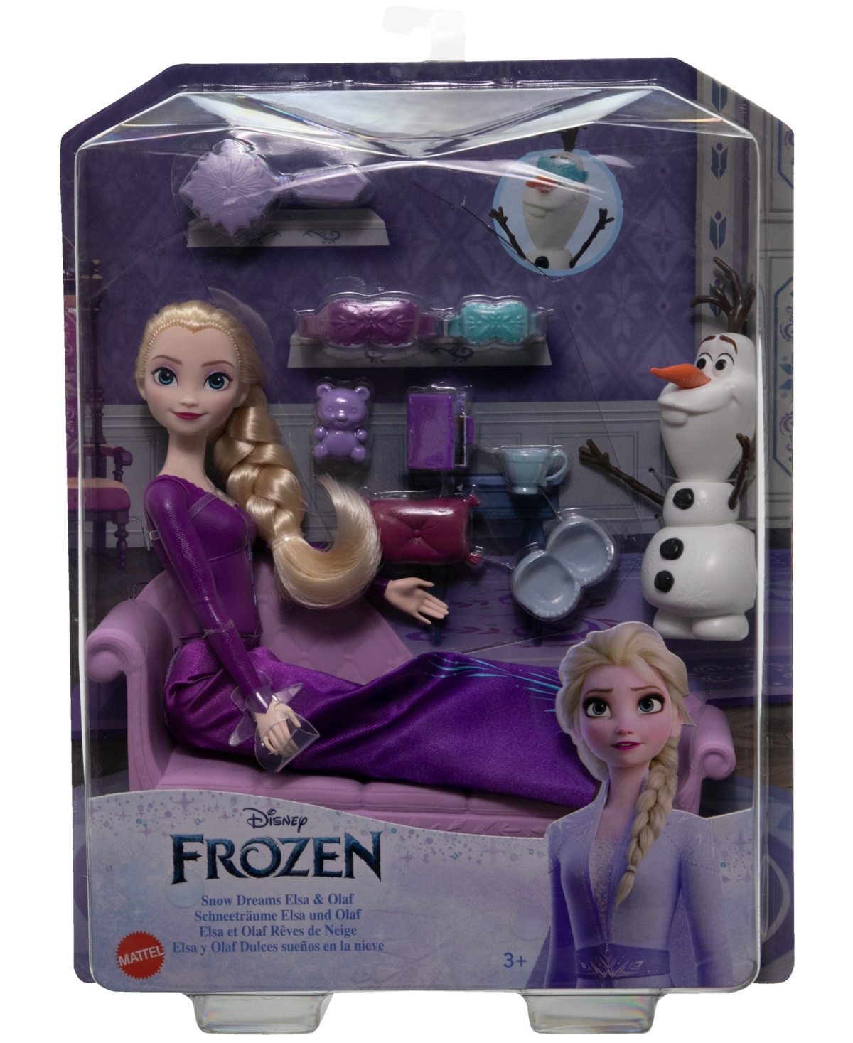 Disney Frozen Snow Dreams Elsa Doll, Olaf And Accessories