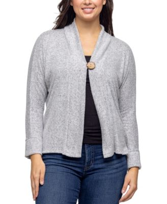 Women's Single Button Front Long Sleeve Cardigan