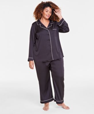 I.N.C. International Concepts - Plus Size Satin Pajama Set