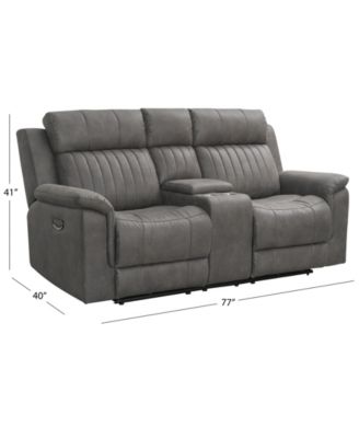 75" Fabric Power Reclining Console Loveseat