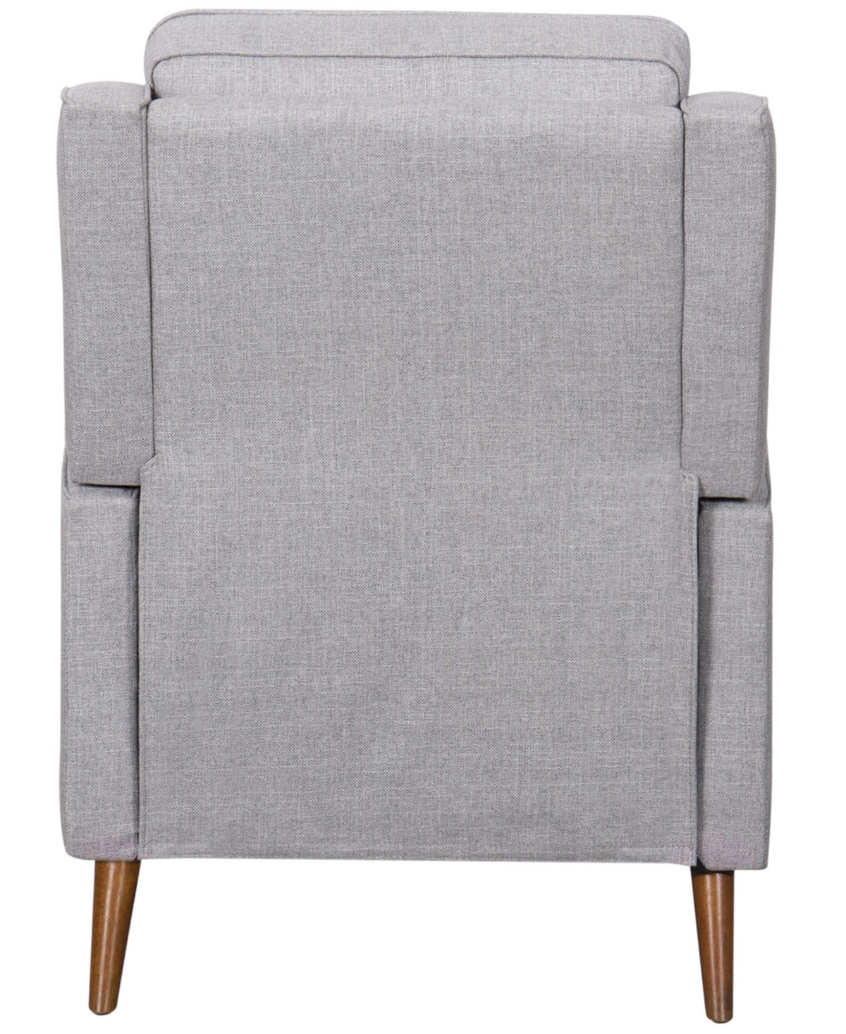 Shop Abbyson Living 38" Mid-century Fabric Pushback Recliner In Gray