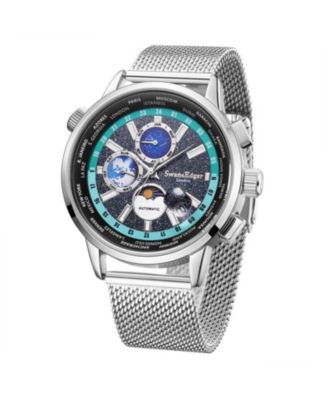 SE1944 Swan & Edgar Hand Assembled Welkin Automatic Silver Black