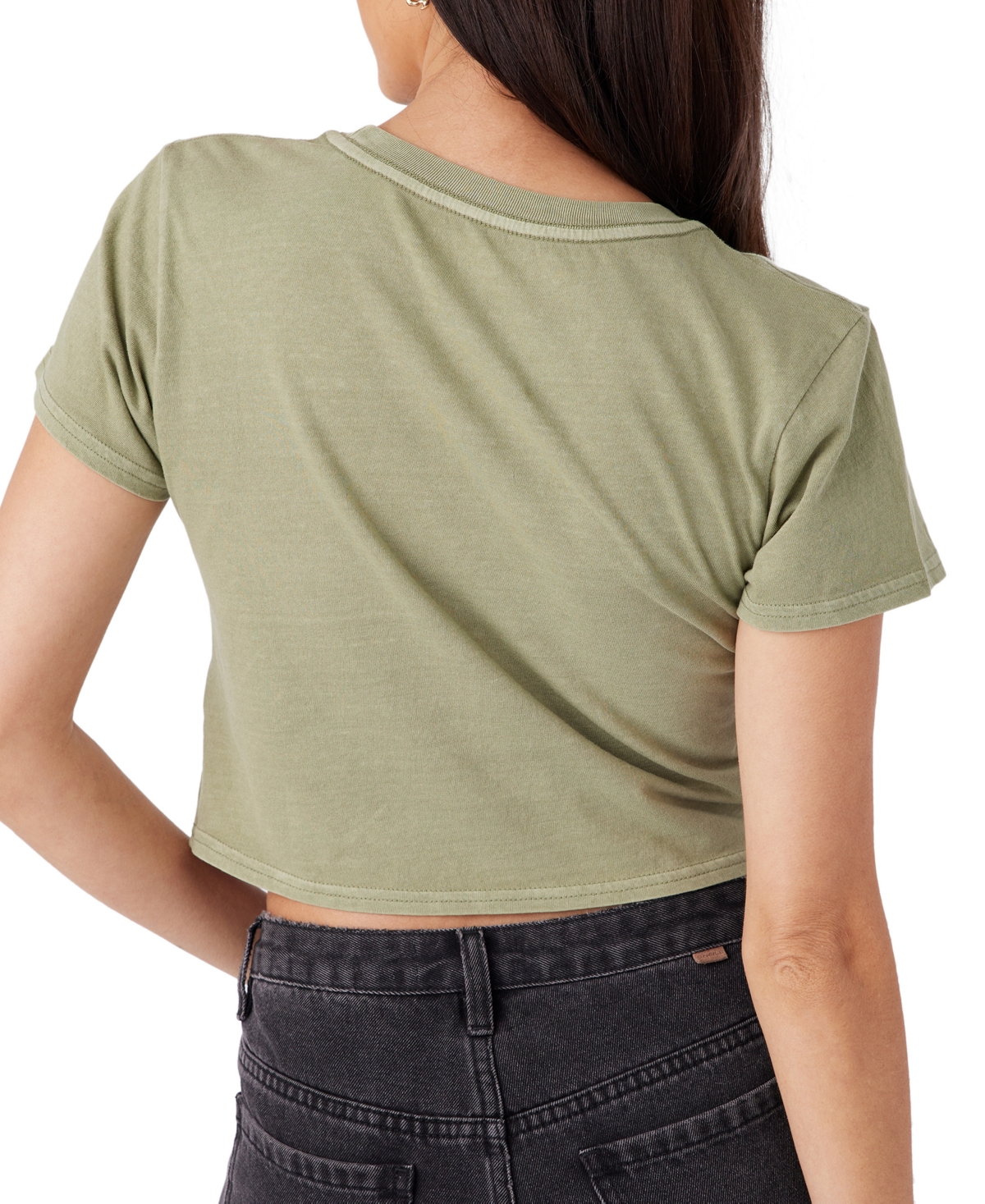 O'Neill Juniors' Moonlit Daisy Cropped Graphic Cotton Top