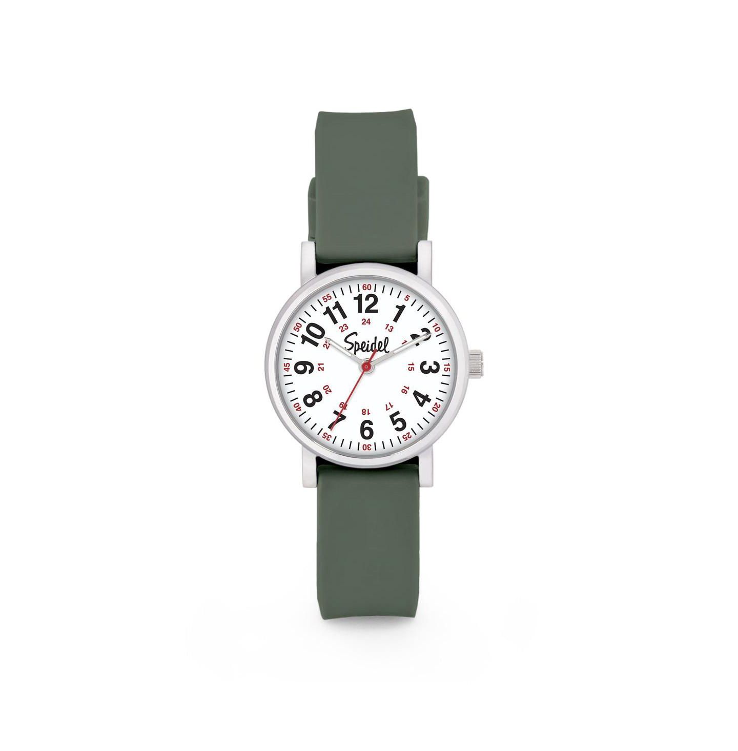Женские часы Speidel Scrub Petite Watch for Medical Professionals (28mm) in Wine, цвет: Зелёный, вариант 1 — фото 1