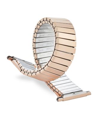 Men's Twist-O-Flex Tapered 18-24MM Adjustable End Bands Rose Gold- Regular, Straight End