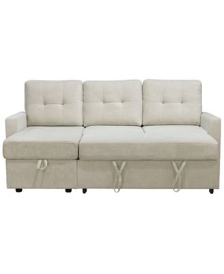 83" Fabric Storage Sofa Bed