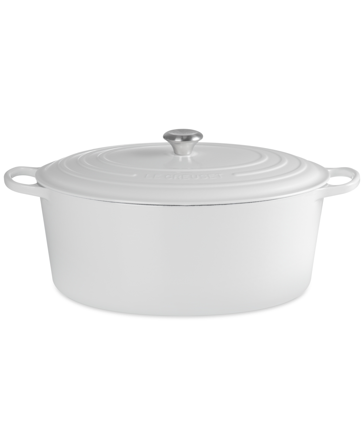 Le Creuset Enameled Cast Iron Signature 15.5-Qt. Oval Dutch Oven - White - White