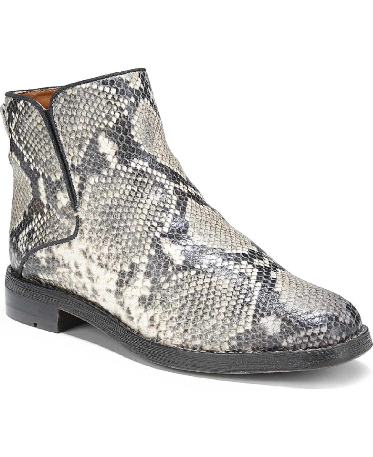 Franco Sarto Women s Marcus Booties Grey Snake Print Leather Smart Closet