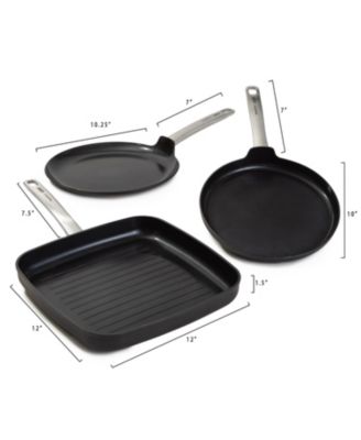 Graphite Non-stick Ceramic Grill Pan 11", Sustainable Recycled Material