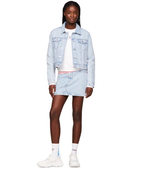Женские куртки Tommy Jeans Izzie Slim-Fit Distressed Denim Jacket