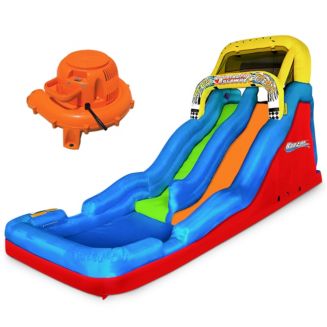 Banzai Double Drop Raceway 2 Lane Inflatable Outdoor Water Slide ...