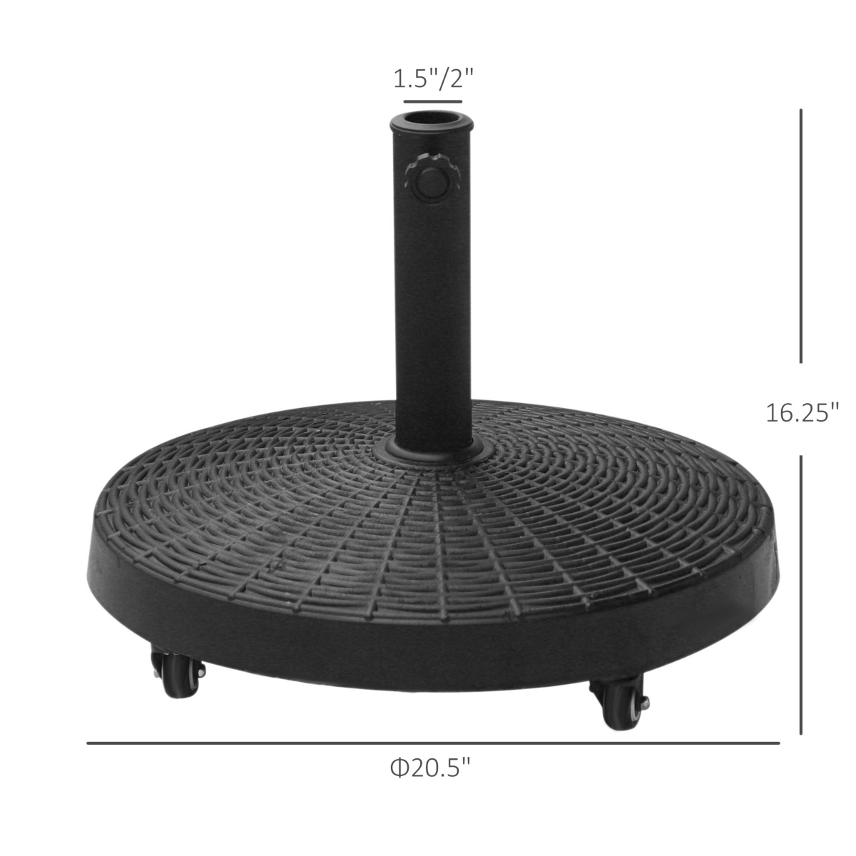 Outsunny 50 lbs. Umbrella Base, Heavy Duty Umbrella Sd,