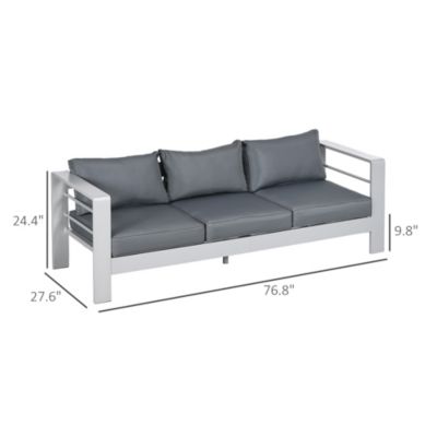 Patio Furniture with Cushions, Aluminum Outdoor Sofa,