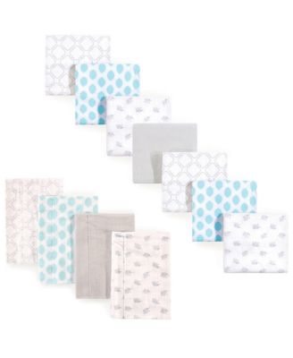 Luvable Friends Unisex Unisex Cotton Flannel Burp Cloths and Newborn Swaddle Wraps 11-Count - Elephant 54$