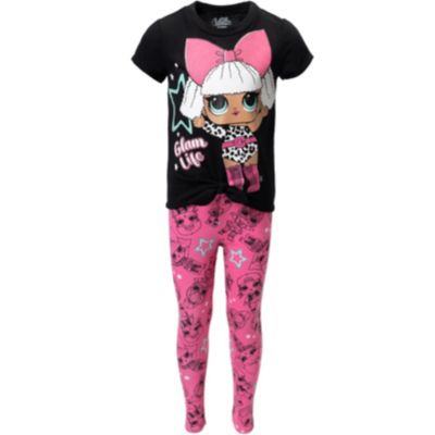 Girls T-Shirt and Leggings Outfit Set to (2T - 18-20)
