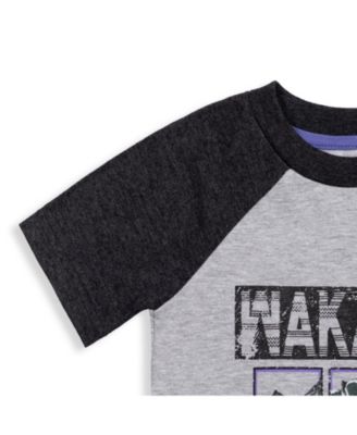 Boys Marvel Spider-Man Black Panther Iron Man Hulk Captain America 2 Pack Graphic T-Shirts to