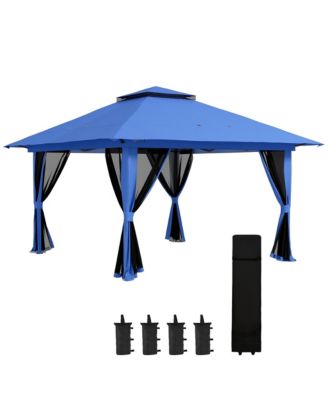 13' x 13' Pop Up Canopy w/ Netting, Weight Bags, Light