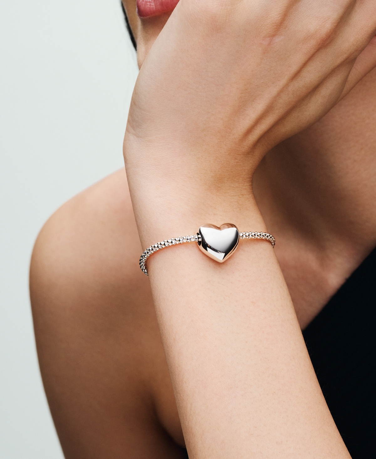 Pandora Sterling Silver Be Love Engravable Large Heart Charm In Silver
