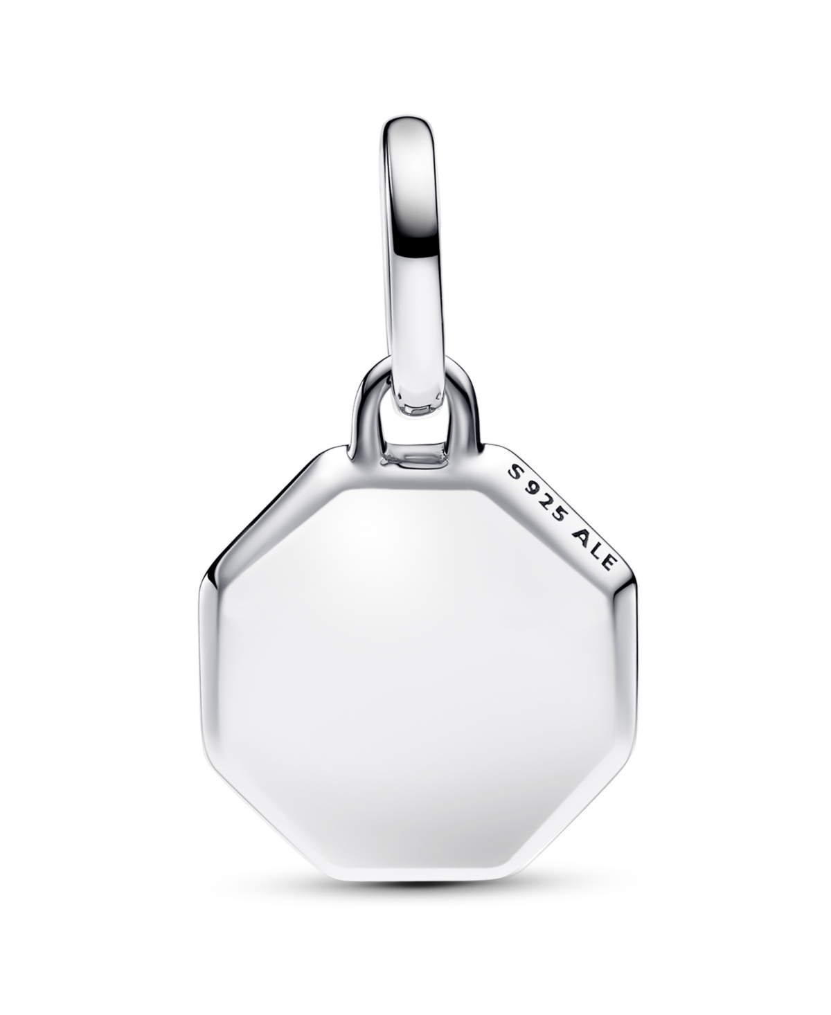 Pandora Sterling Silver Turquoise-colored Engravable Mini Medallion Charm In Silver