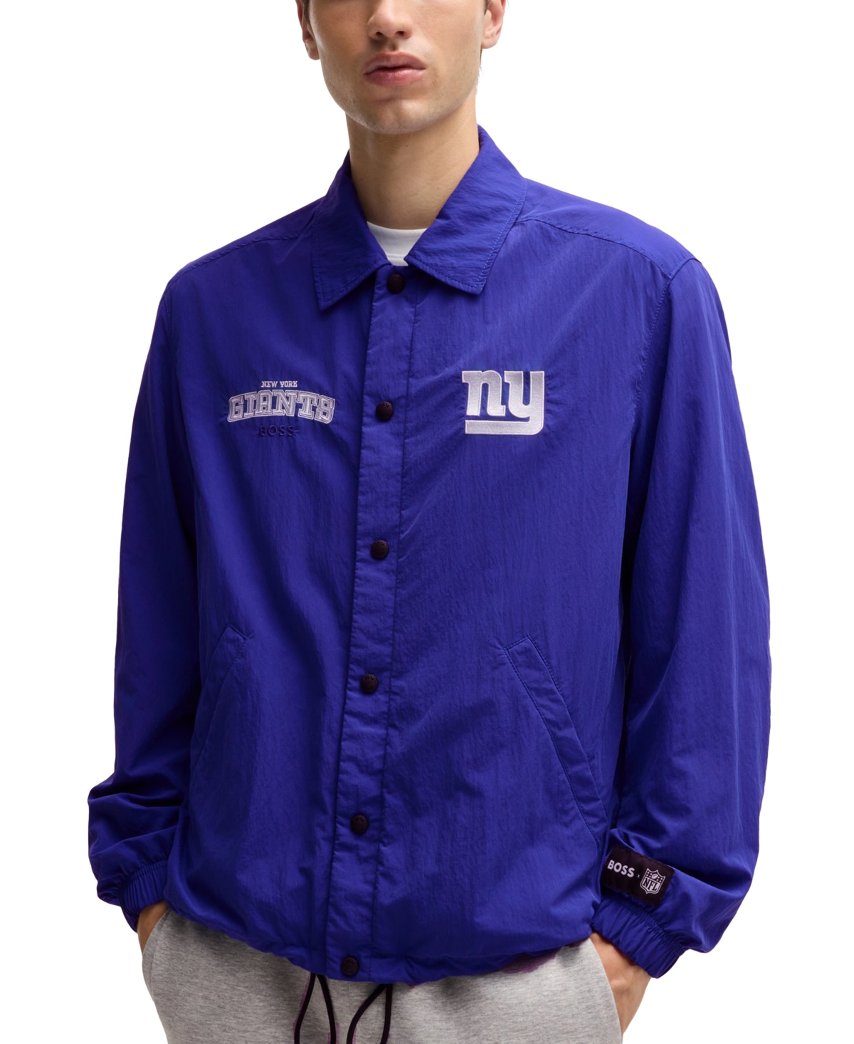 Boss x Nfl Embroidered Branding Water-Repellent Jacket
