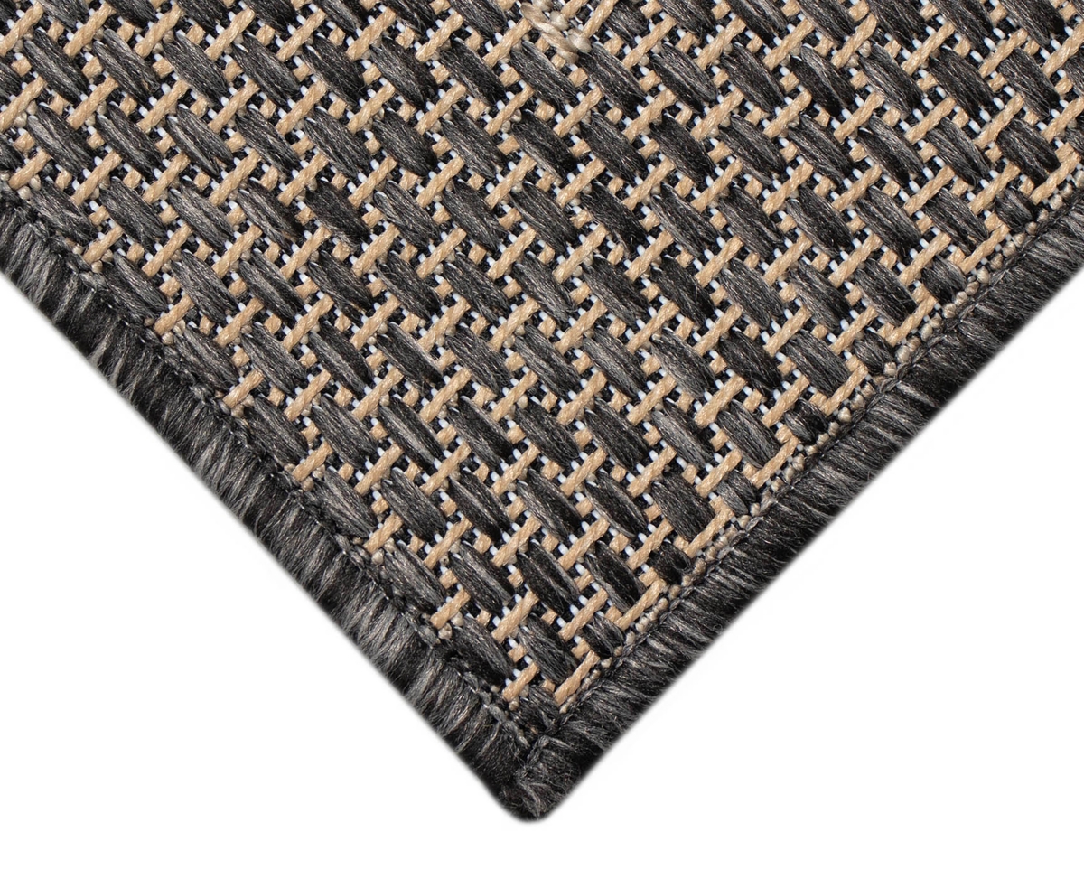 Liora Manne Monaco Multi Border 5'3"x7'3" Area Rug In Black