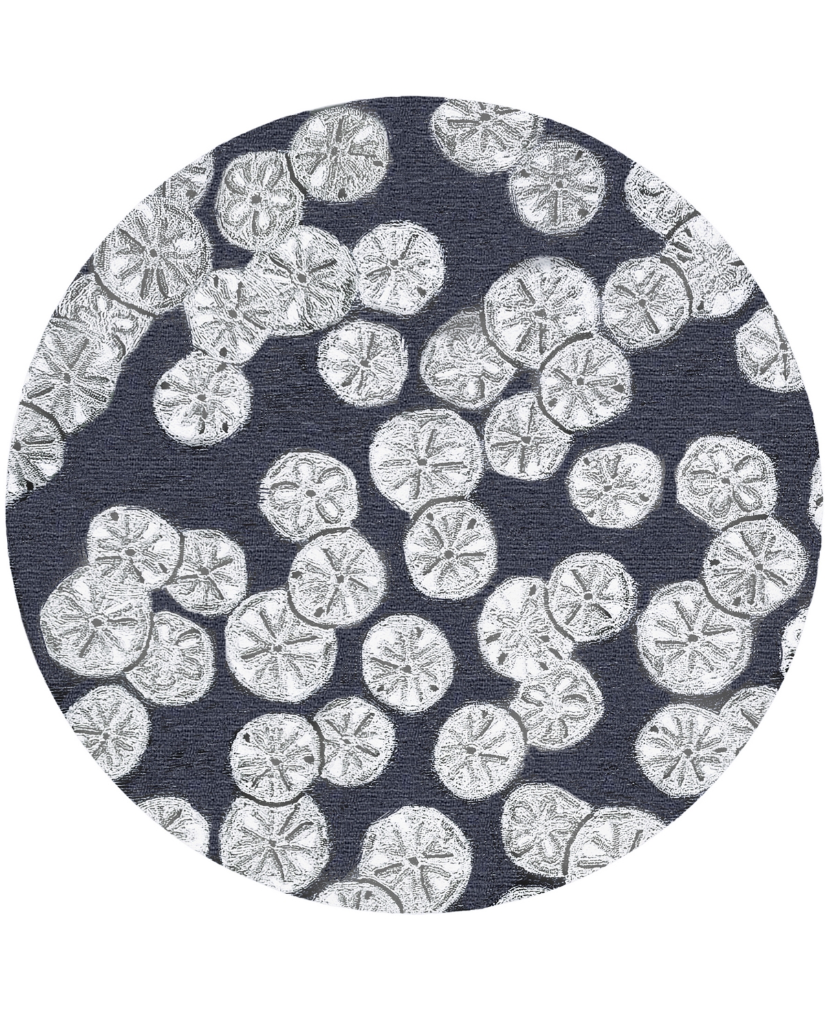 Liora Manne Capri Sea Biscuit 4'x4' Round Area Rug In Navy