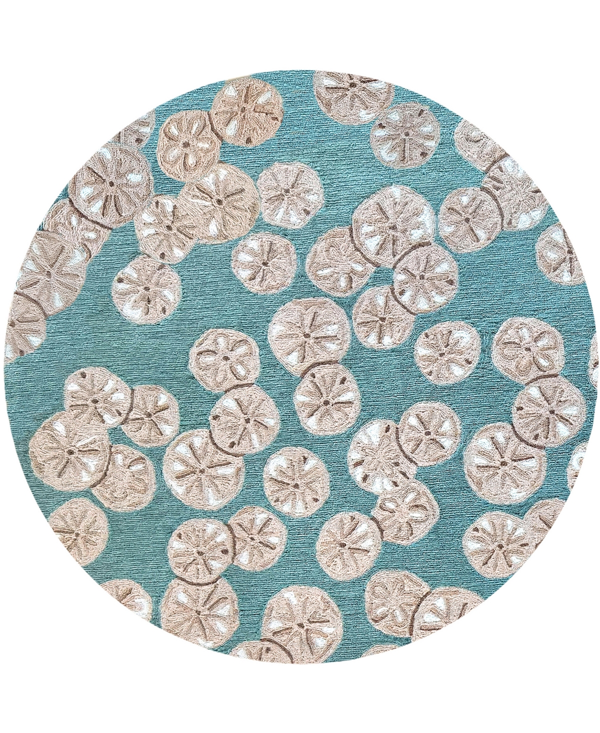 Liora Manne Capri Sea Biscuit 4'x4' Round Area Rug In Aqua