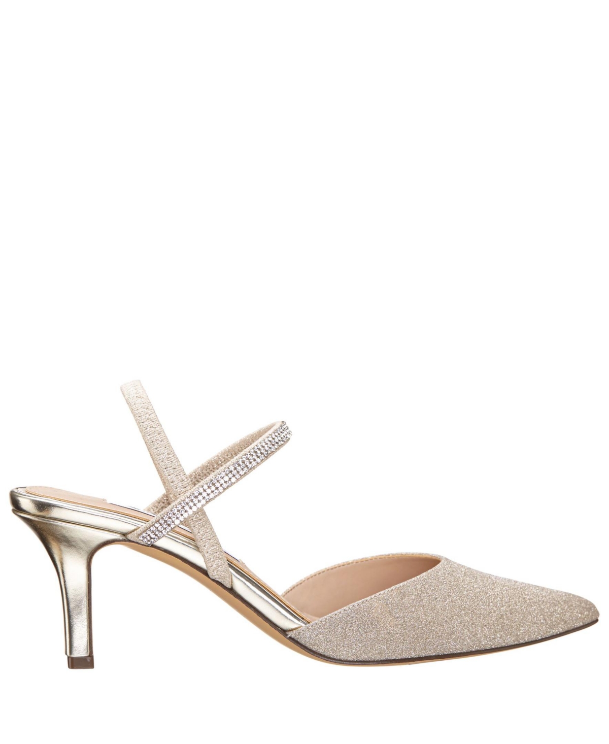 Nina Billie Slingback Pointed Toe Pump In Navy Peau