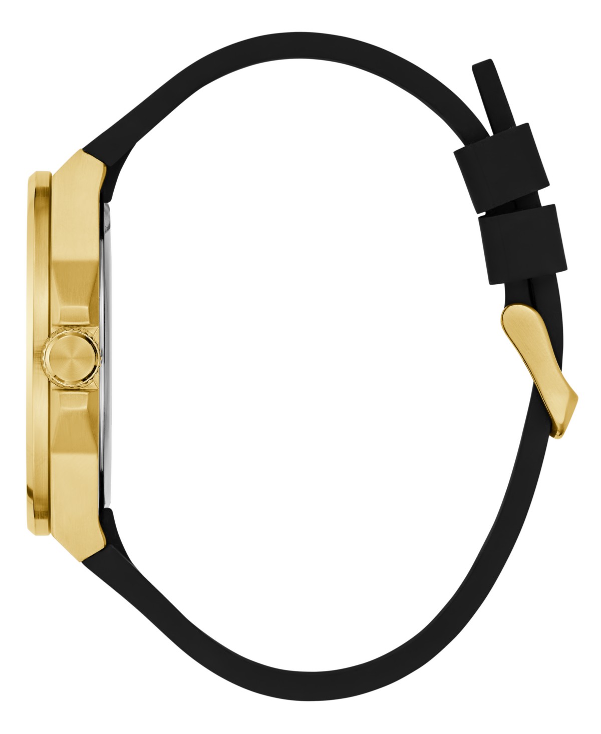 Мужские наручные часы GUESS Analog на чёрном силиконовом ремешке 44 мм — фото 4