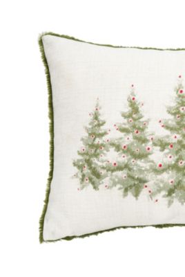 Winter Trees Embellished Mini Accent Pillow 13" x 20"