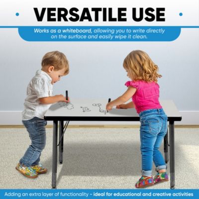 Activity Table 24" x 48" Gray Edge - Gray Legs Adjusts 21" - 30"