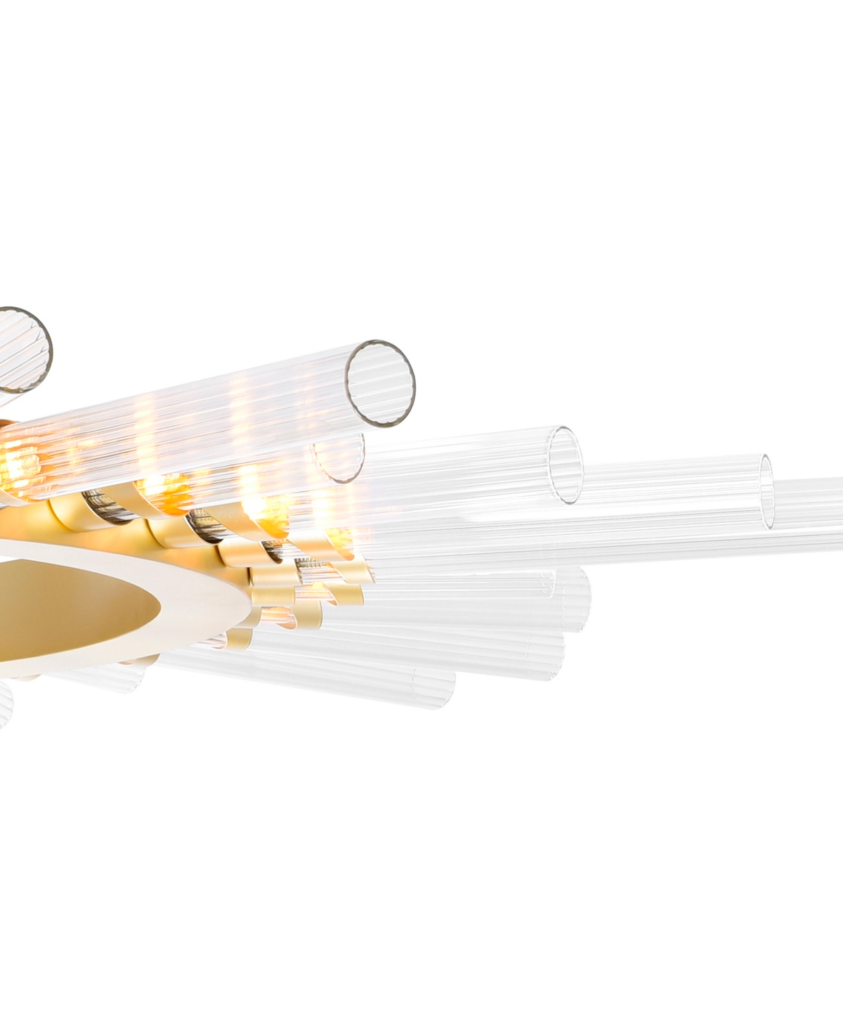 Shop Cwi Lighting 2" Metal Collar 21 Light Chandelier In Satin Gold