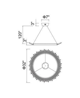 4" Metal Arctic Queen LED Up Chandelier