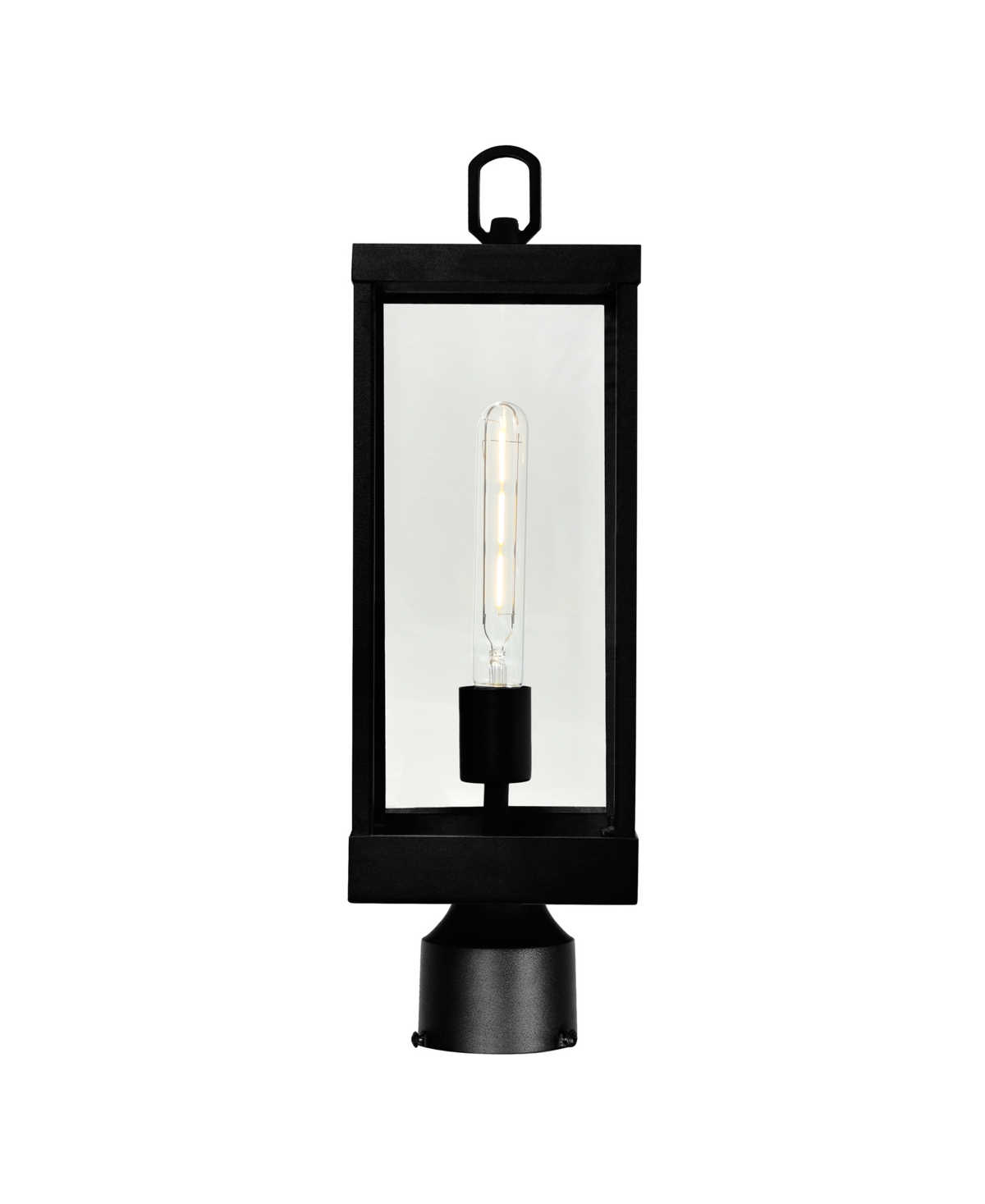 Shop Cwi Lighting 18" Metal Windsor 1 Light Outdoor Lantern Head In Black