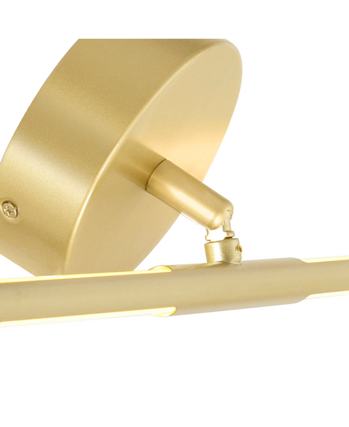 Shop Cwi Lighting 5" Metal Oskil Led Wall Light In Satin Gold