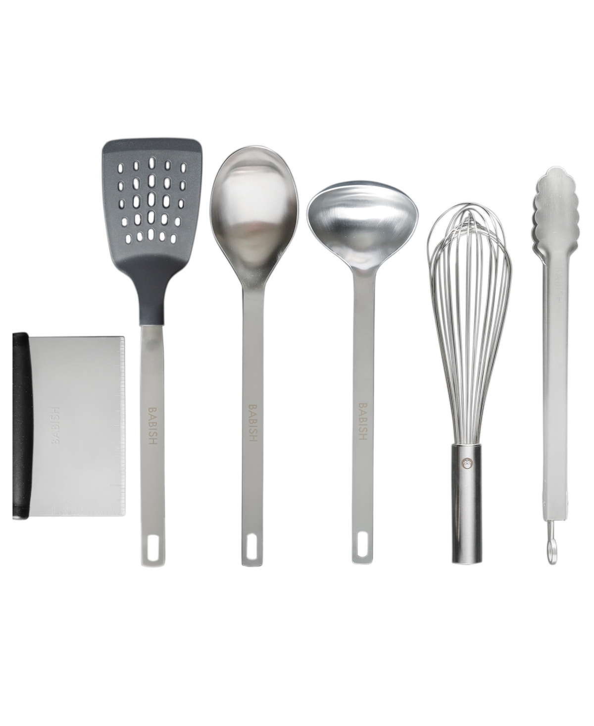 Babish Piece Essential Wood, Silicone, andTool Set - Stainless steel / wood
