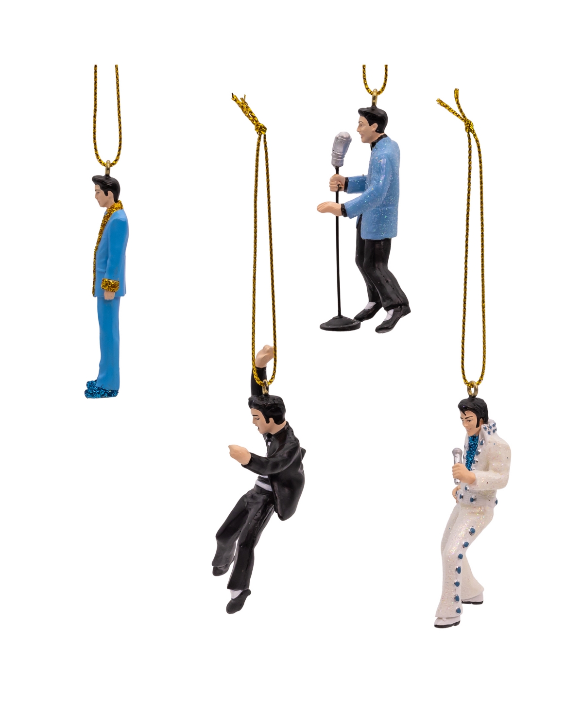 Kurt Adler 4pc Elvis Presley Miniature Ornaments