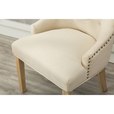 Wingback Hostess Chairs with Nail Heads (Set of 2)