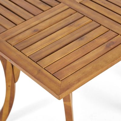 Streamdale Chic Modern Acacia Wood Square Patio Table