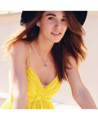 Summer Spring Time Two Tone Charm Sunflower Daisy Flower Stud Earring Yellow Gold Plated Sterling Silver