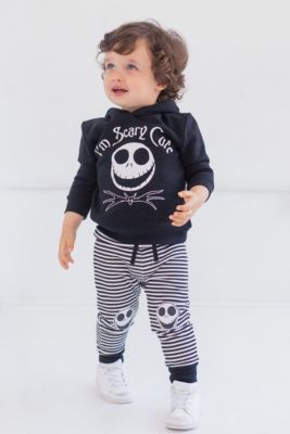 Baby Boys Jack Skellington Fleece Pullover Hoodie and Pants Outfit Set