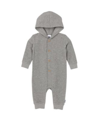 Baby Boys Hooded Long Sleeve Romper