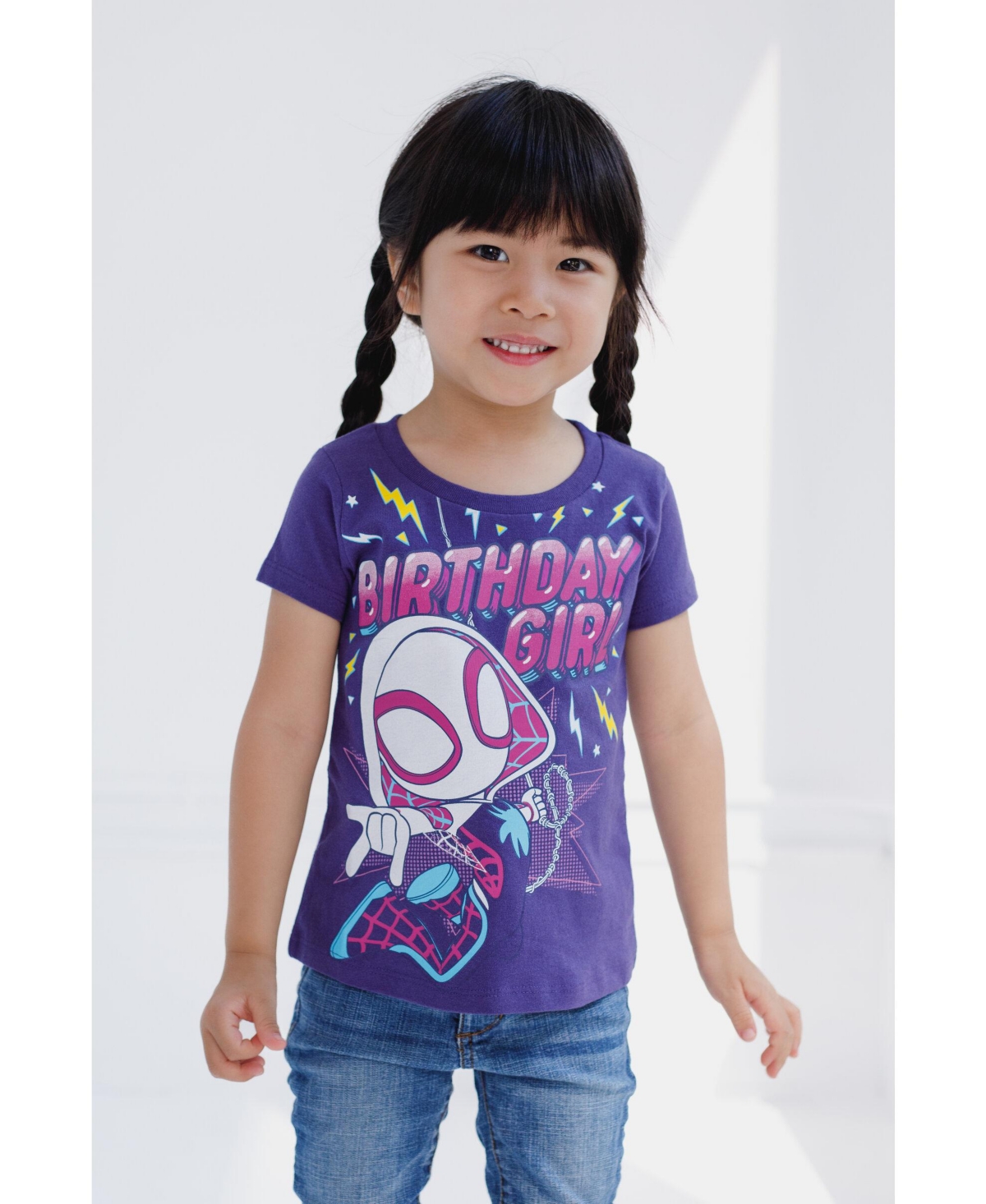 Marvel Toddler Girls Spidey and His Amazing Friends Birthday T-Shirt - ghost spider