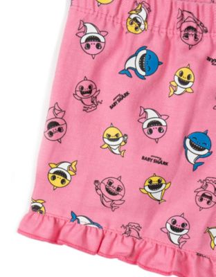 Baby Girls Pinkfong Shark T-Shirt and Shorts Outfit Set