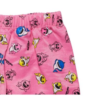Baby Girls Pinkfong Shark T-Shirt and Shorts Outfit Set