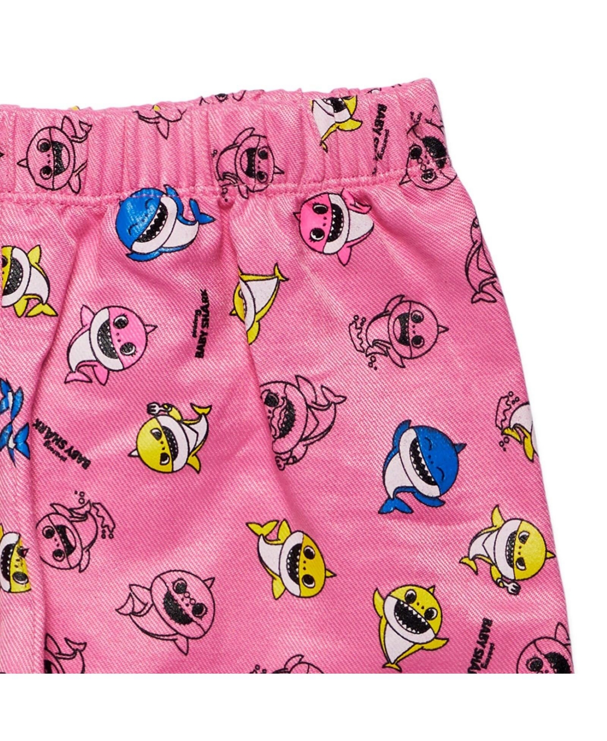 Pinkfong Baby Girls Baby Shark Graphic T-Shirt and Shorts Outfit Set to -white