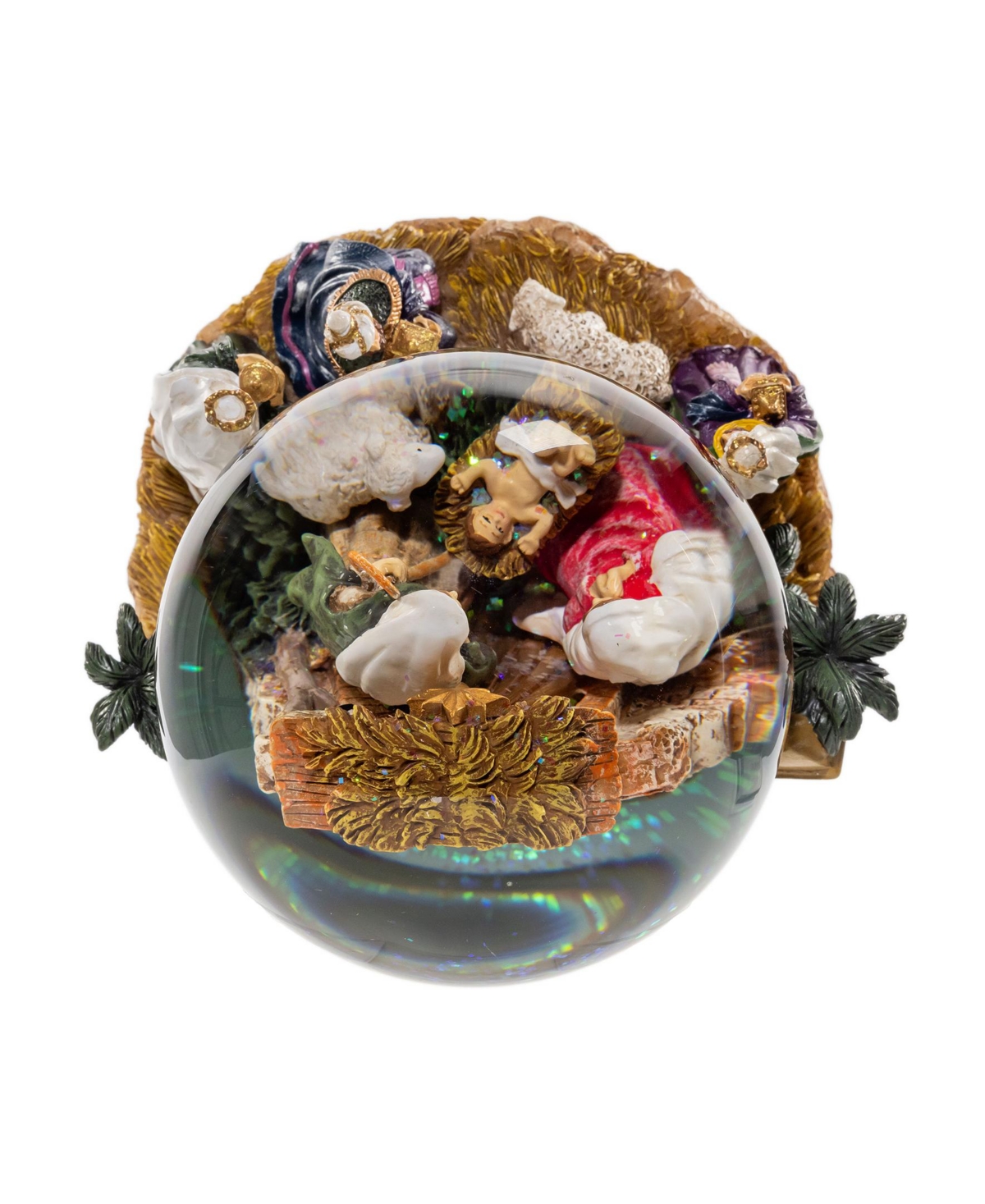 Kurt Adler 120mm Musical Nativity Water Globe In Brown