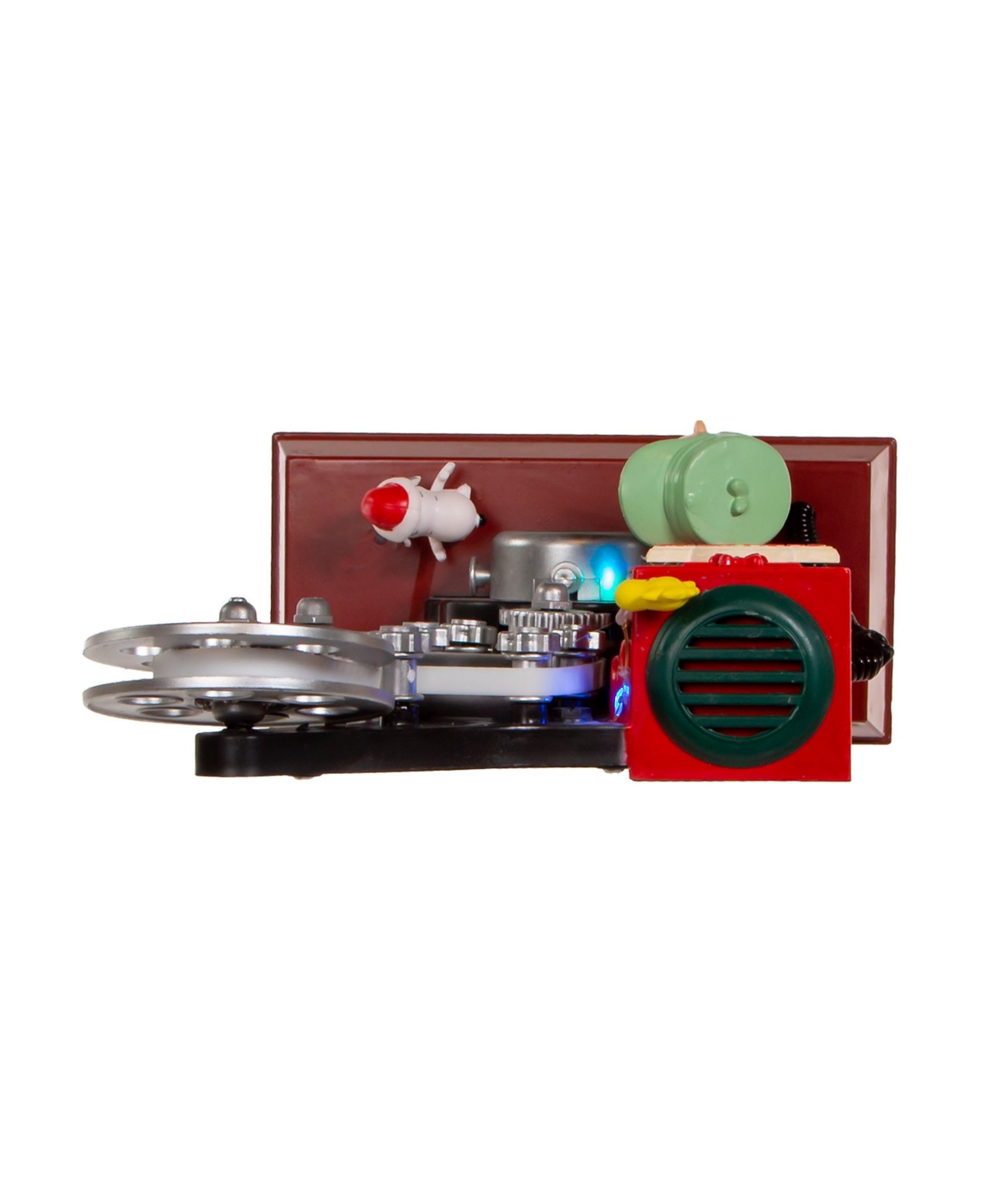 Kurt Adler Peanuts 8.6-inch Battery-operated Animated Projector Musical Tablepiece In Multicolored