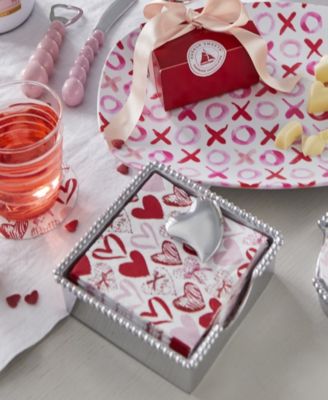 Heart Beaded Napkin Box Set