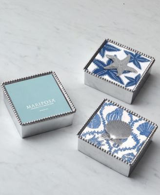 Starfish Beaded Napkin Box Set